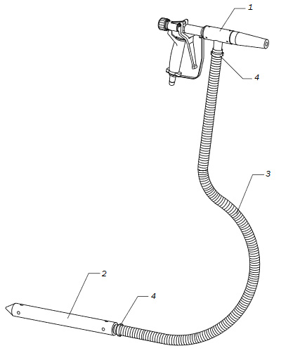 Чертеж частей эжекторного пистолета Power Gun Contracor